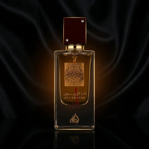 Lattafa Ana Abiyedh Rouge perfume bottle