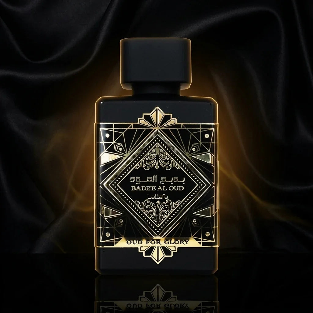 Lattafa Badee Al Oud Oud for Glory perfume bottle